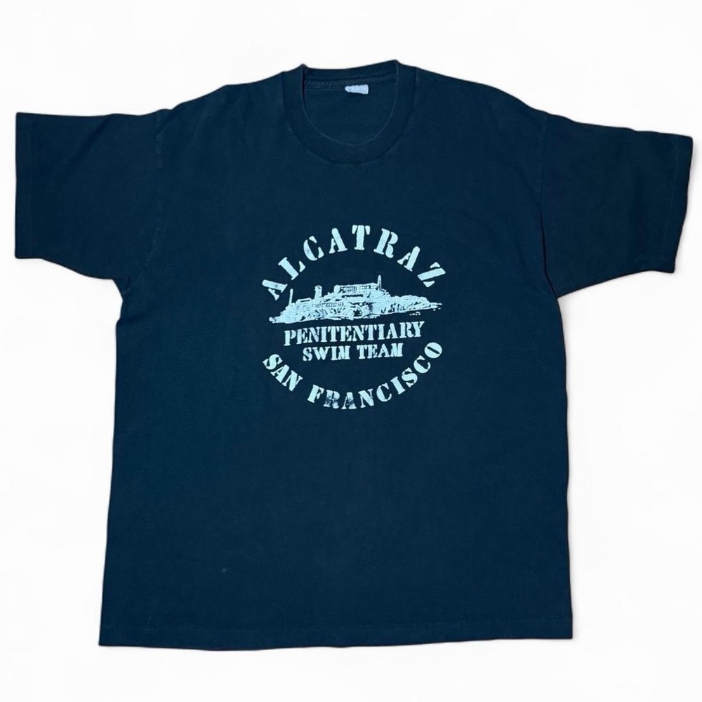 Vintage 90s Alcatraz San Francisco Penitentiary Swim Team Graphic T-shirt XL